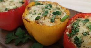 Chicken-stuffed peppers