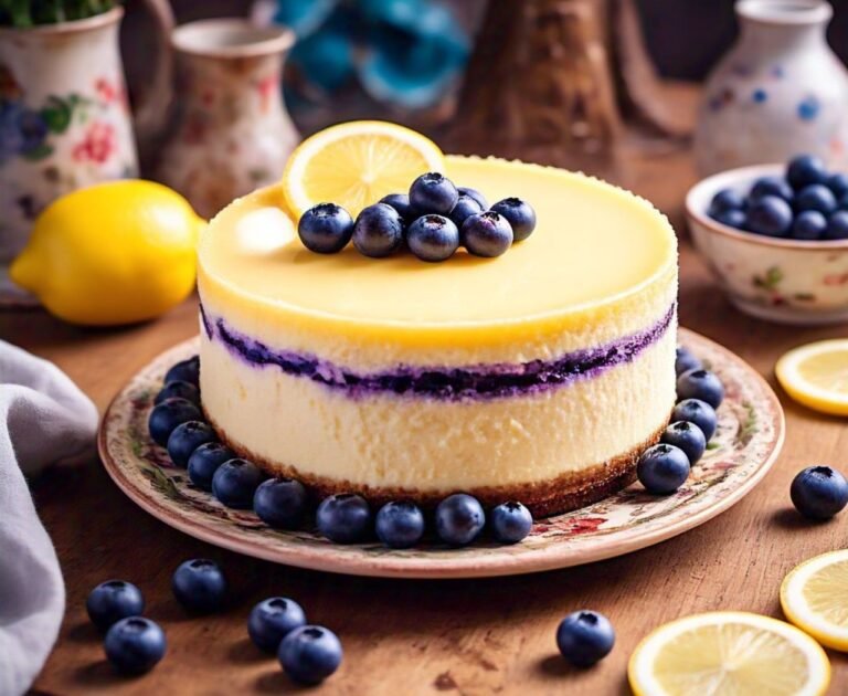 Lemon Blueberry Cheesecake Cake