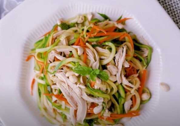 Italian Zucchini Noodle Salad