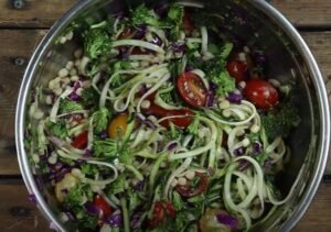 Italian Zucchini Noodle Salad