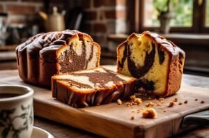 Slice Marble Pound Cake