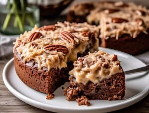 German Chocolate Poke Cake