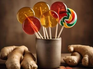 Ginger lollipops