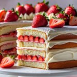 Vanilla Cake with Strawberry Filling