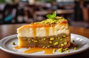 honey pistachio baklava cheesecake