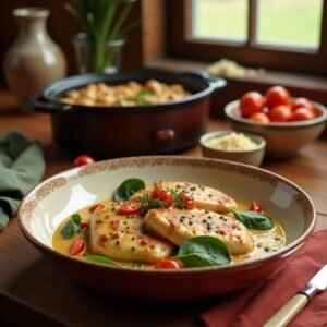 Crockpot Tuscan Chicken Recipe